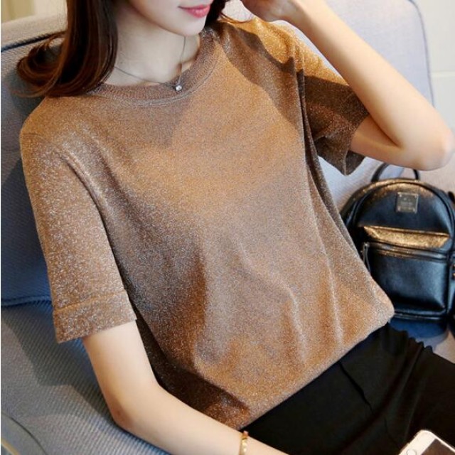 [해외] 여성 신상 라이트 티 셔츠 반팔 레이스 오버핏 풀오버 셔츠