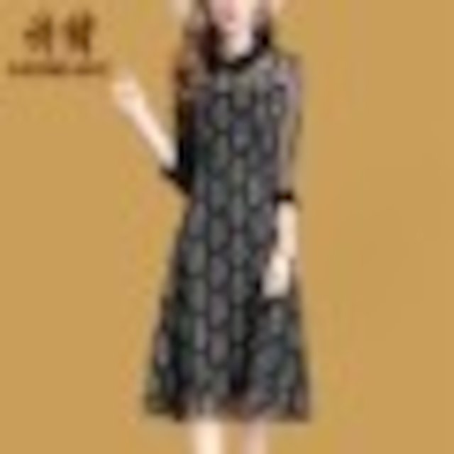 [해외]W1439E8 시 2018 새로운 여성의 봄 긴 드레스 대형 인쇄 슬림 여름 드레스 단어 치마 2938