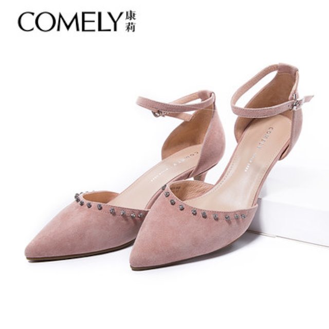 [해외]W144CD9 Comely Conley Spring Shoes 2018 새로운 지적 속이 비치는 슬리핑 슬리퍼 Celebrity Wind Heels Women Fine