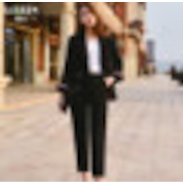 [해외]W144F13 2018 봄 새로운 슬림 기질 작은 양복 얇은 아홉 바지 인터뷰 전반적인 패션 전문 양복 여성되었습니다