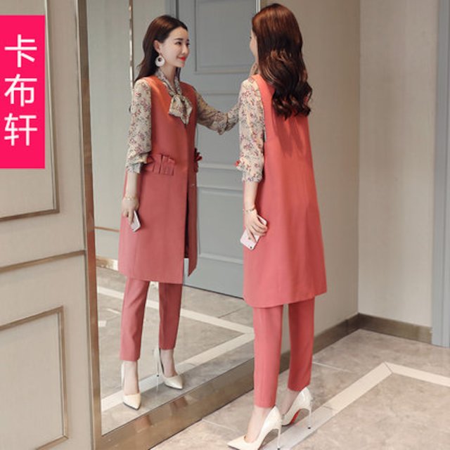 [해외]W144F22 2018 새로운 여성의 봄 쾌활한 그물 빨간 옷 여성 여름 BF 패션 케어 기계 짧은 두 조각 조수