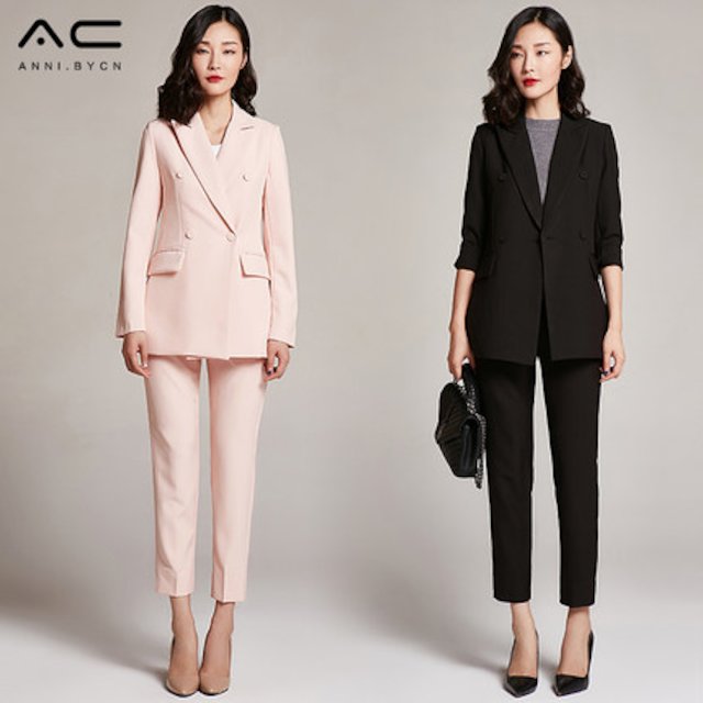 [해외]W144F27 전문 정장 여성 드레스 봄 새로운 한국어 패션 캐주얼 정장 두 조각 OL 작업복 한국어 버전